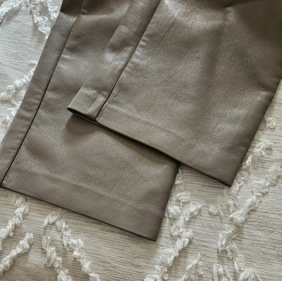 Wilfred The Melina Pant High-waisted Vegan Leather Pants in Light Taupe Size 2 - Picture 11 of 12